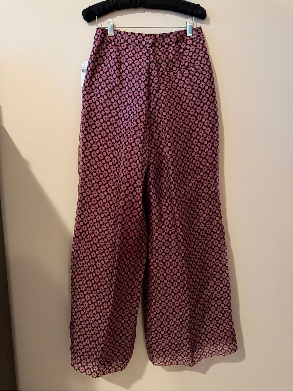 NWT Maeve by Anthropologie ‘The Avery’ Printed Wide-Leg 100% Silk Pants - Picture 13 of 13